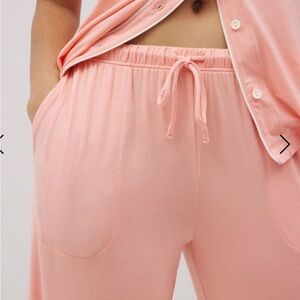 Soma Cool Nights Pajama bottoms PIPED pant color Vintage PINK